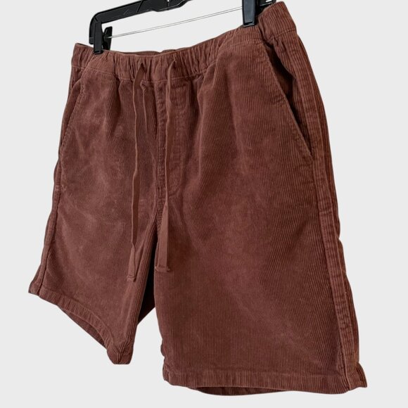 Katin Corduroy Local Short Brown Men's Large Drawstring Pockets Casual Comfort - Picture 2 of 11
